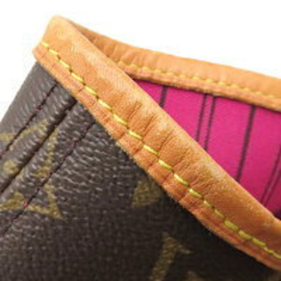 Louis Vuitton Neverfull Monogram Canvas Tote Bag Brown Pink - Picture 7 of 8
